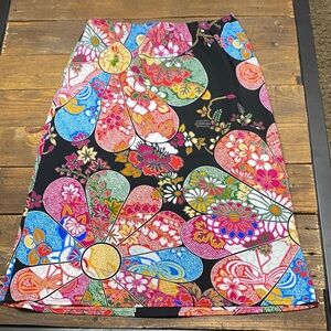 Charlotte Russe Multicolor Floral Paisley Pencil Skirt